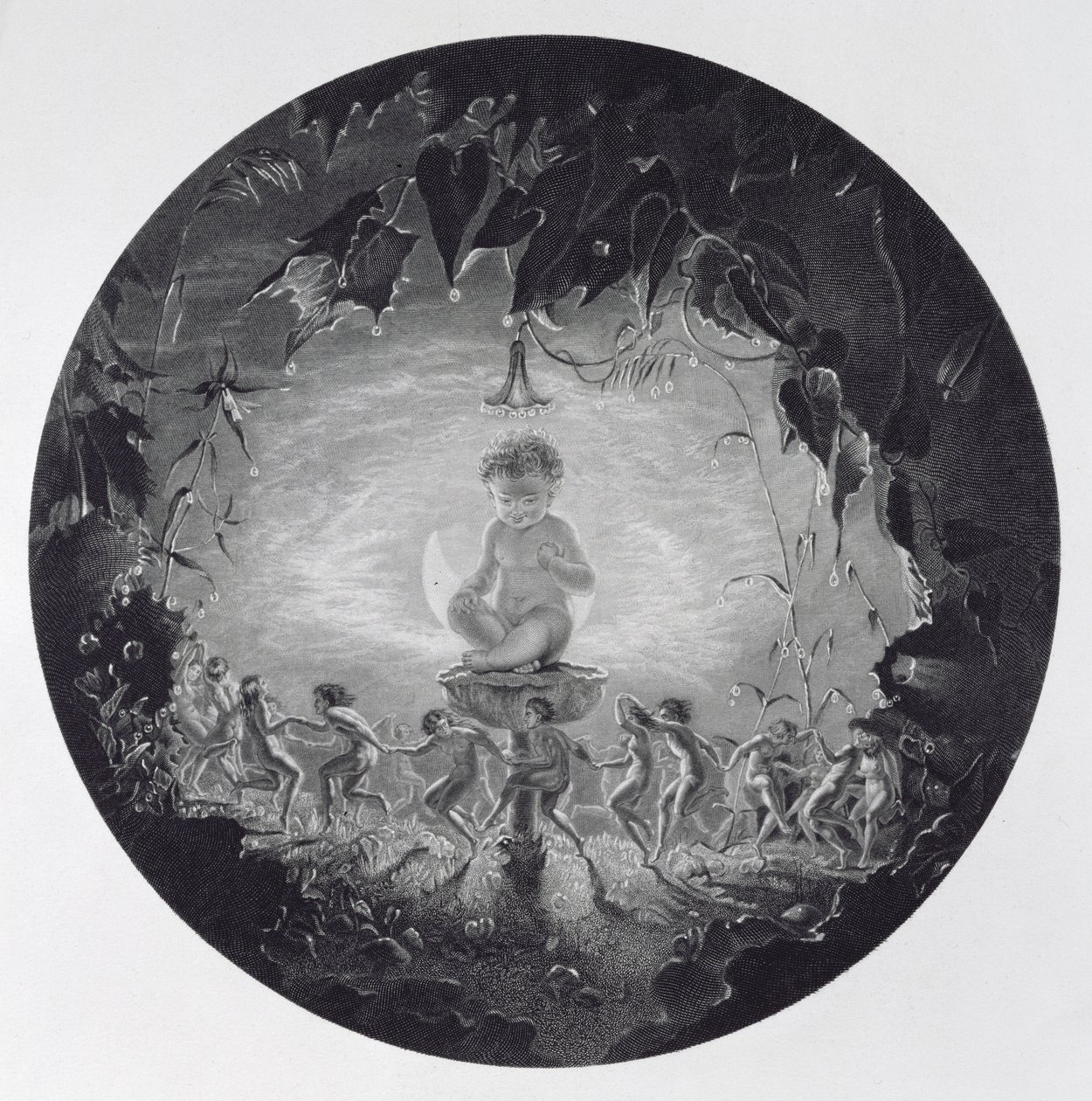 Puck ve Periler, William Home Lizars (1788-1859) tarafından oyulmuş by Richard Dadd
