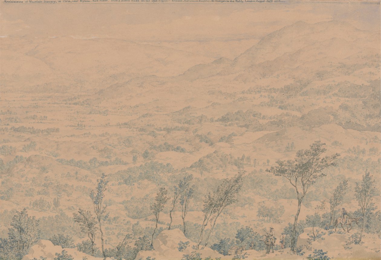 Küçük Asya, Mylasa yakınlarındaki Karia'daki Dağ Manzarasının Hatırası by Richard Dadd