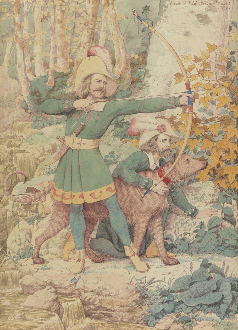 Robin Hood taslağı by Richard Dadd