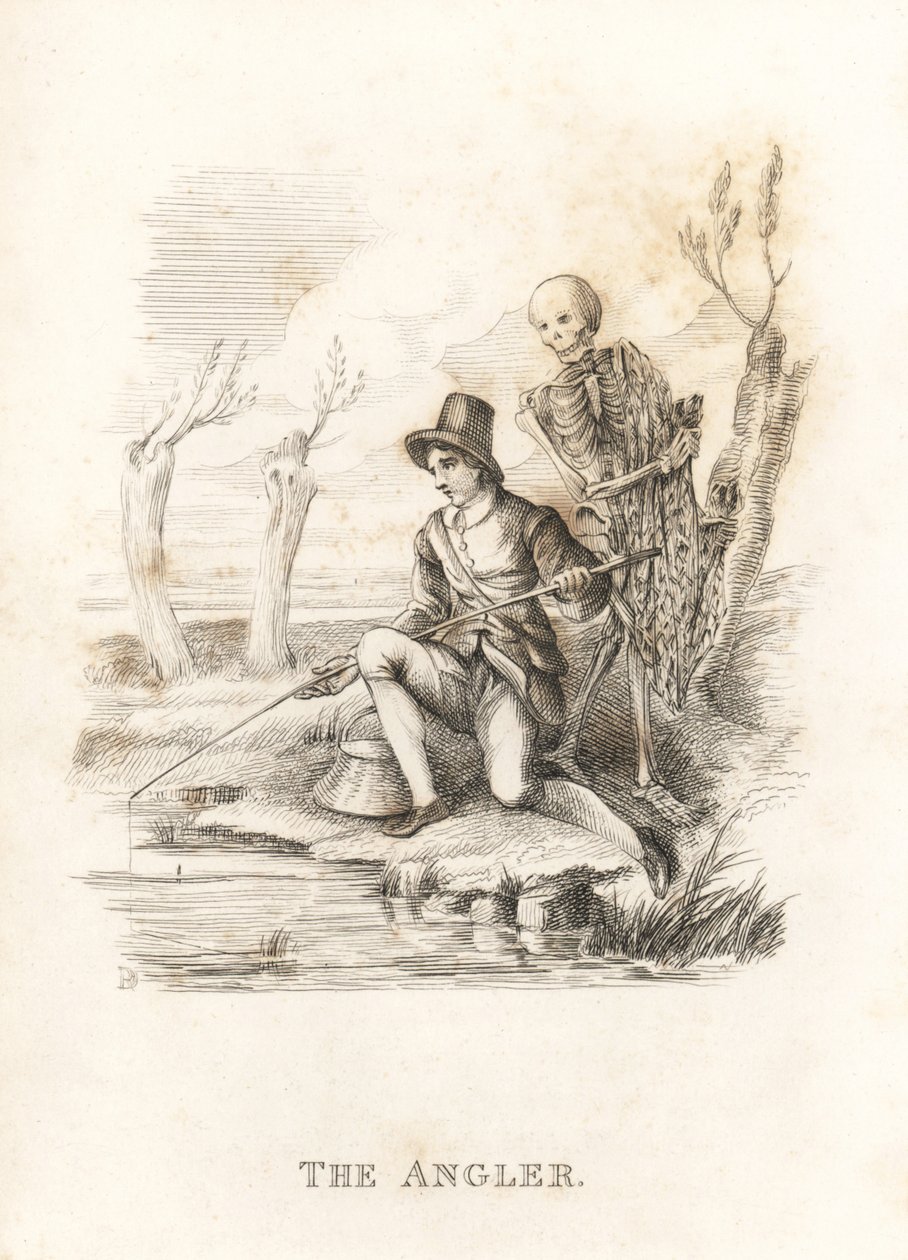 Ölüm ve fenerin iskeleti. ,1827 (gravür) by Richard Dagley