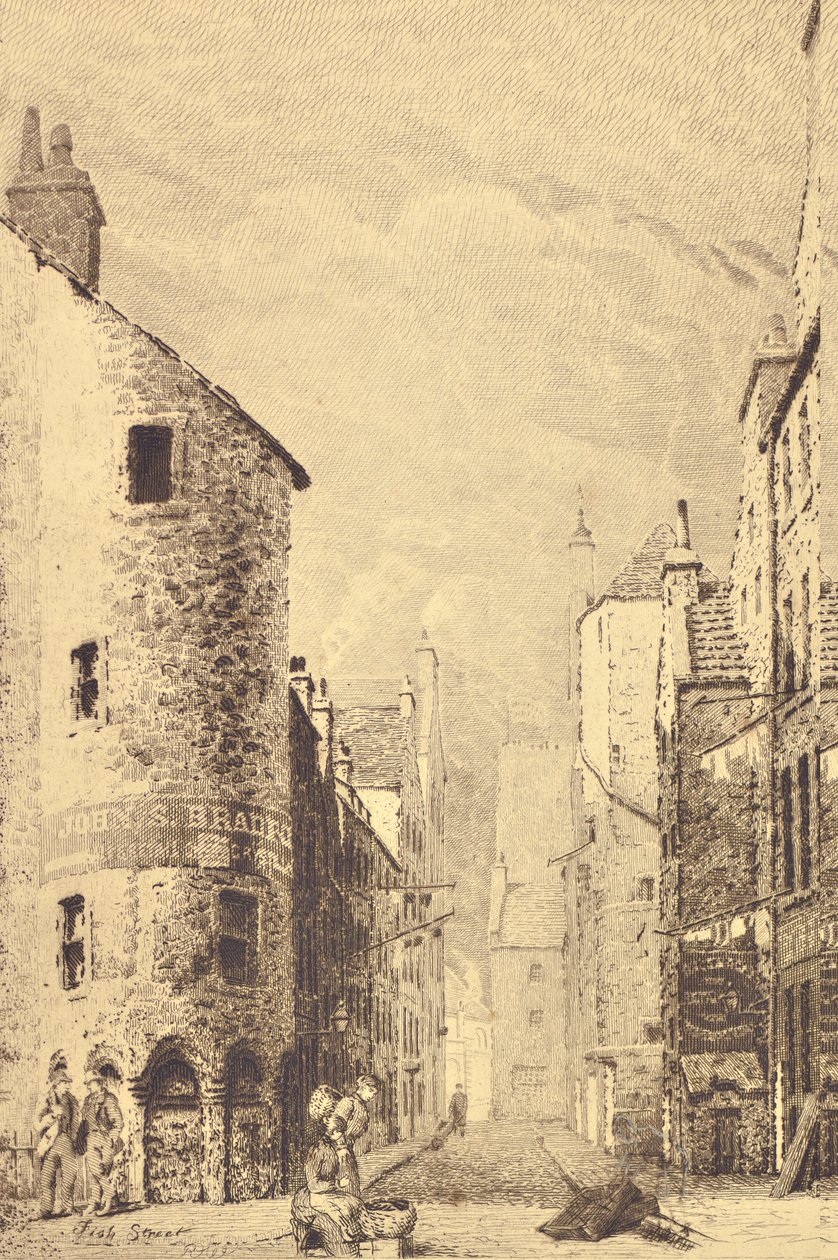 Balık Sokağı (gravür) by Richard Davidson Winter