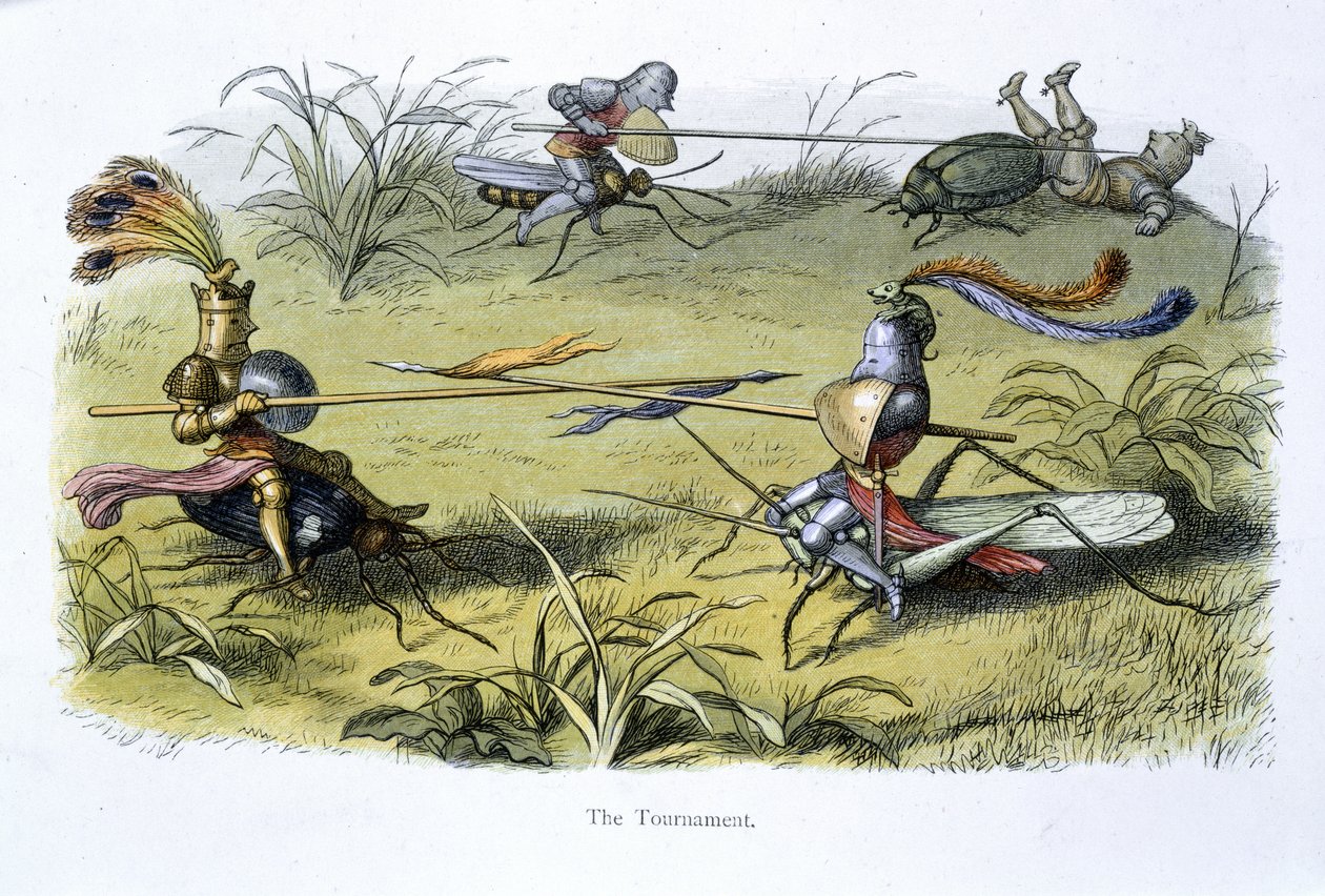 Elf şövalyeleri mızrak dövüşü by Richard Doyle