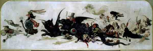 Havada Yolculuk (kağıt üzerine sulu boya) by Richard Doyle