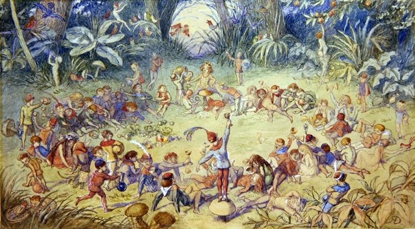 Peri Yüzüğü (kağıt üzerine suluboya ve kurşun kalem) by Richard Doyle