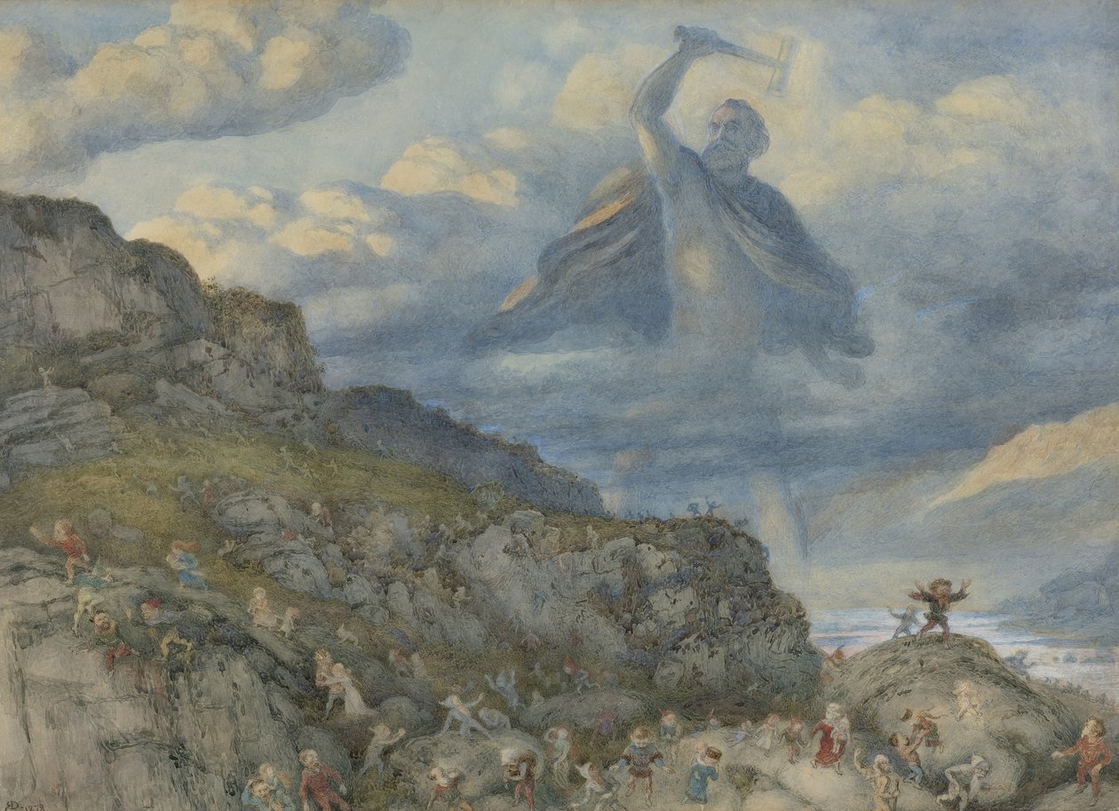 Thor ve Cüceler, 1878 by Richard Doyle