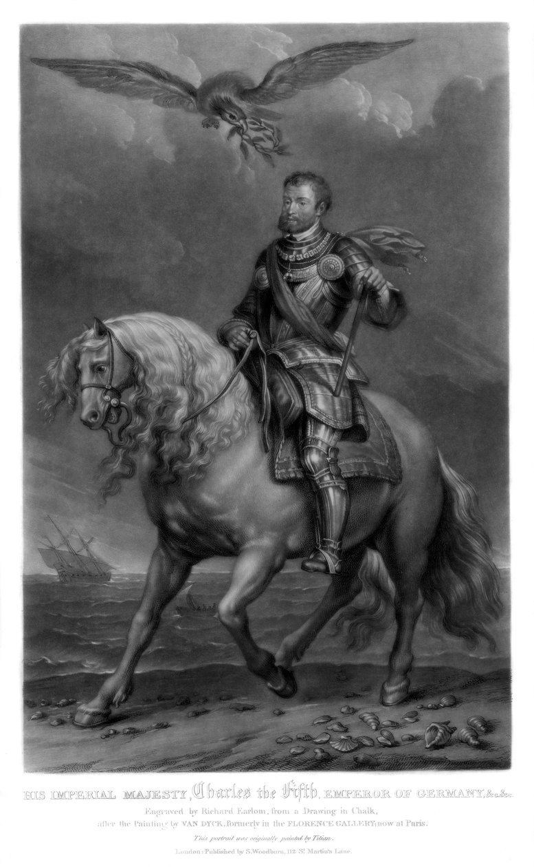 Charles V, İspanya Kralı ve Kutsal Roma İmparatoru, 1816. by Richard Earlom