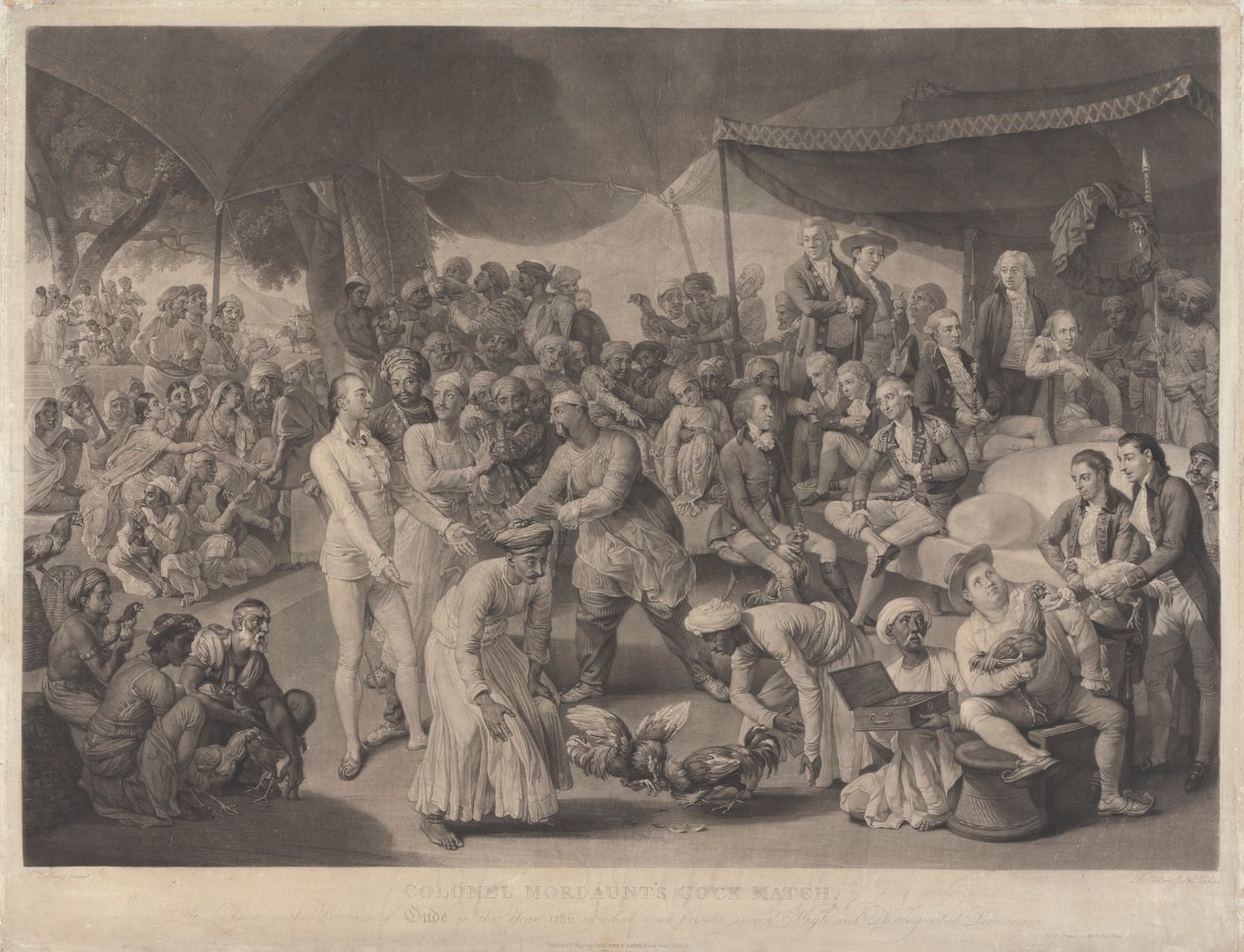 Albay Mordaunt'ın Lucknow'da Horoz Maçı by Richard Earlom