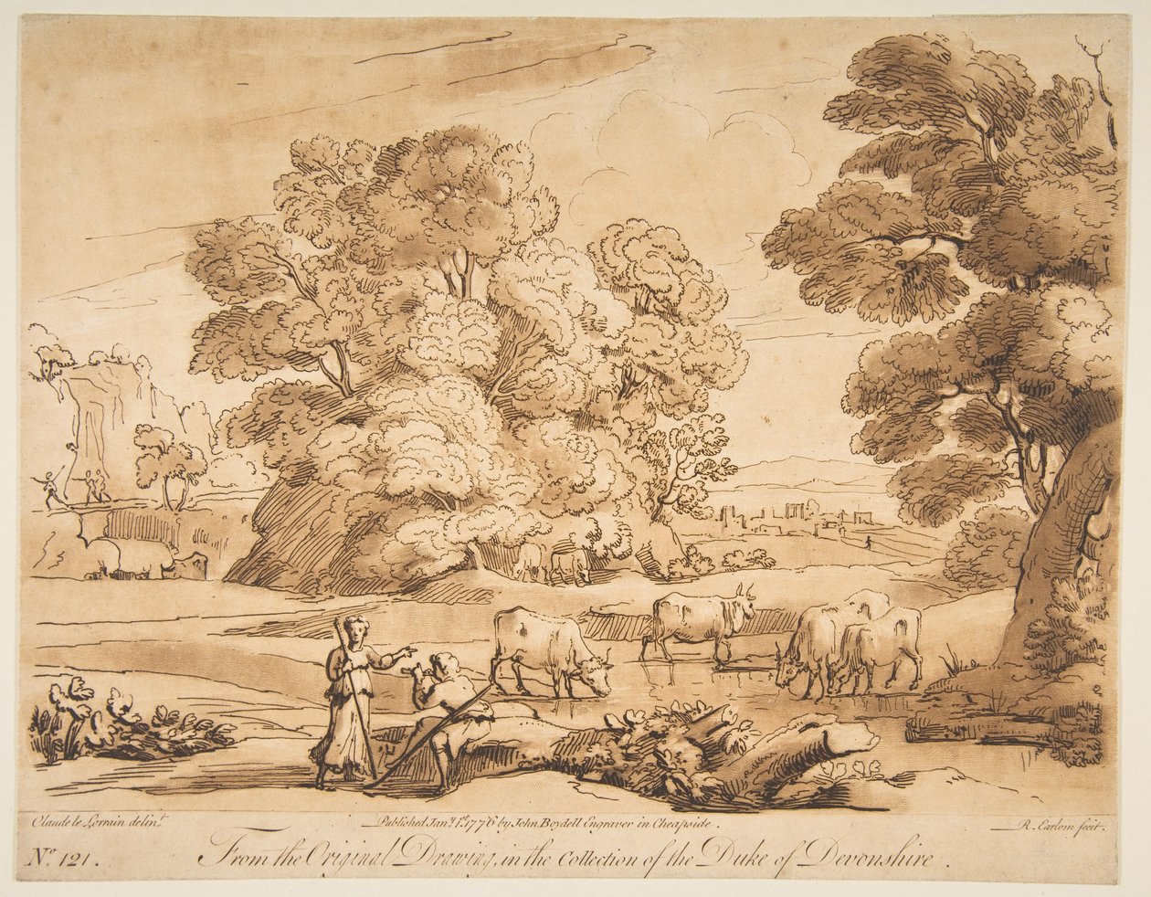 Çoban ve Çoban ile Manzara, 1776. by Richard Earlom