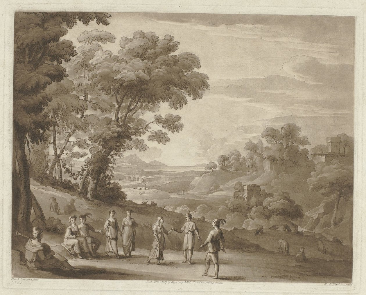 Dans eden figürlerle manzara Claude Lorrain