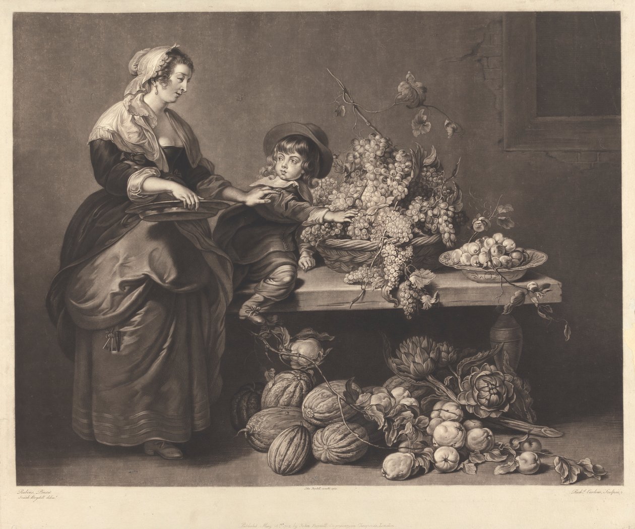 Rubens'in Oğlu ve Hemşiresi by Richard Earlom