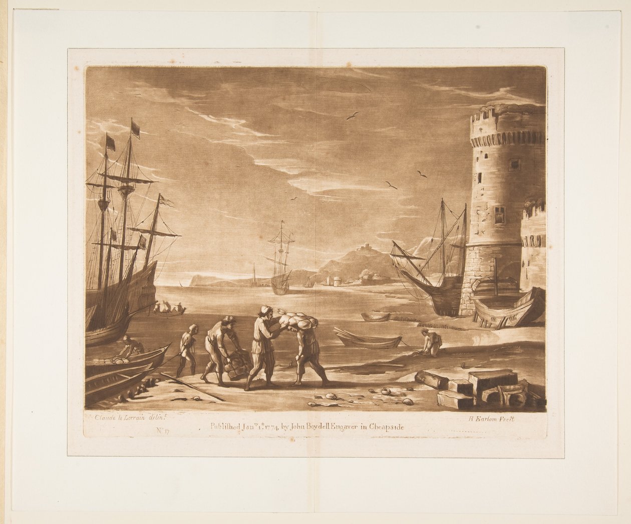 Denizcilerin Mal Yüklediği Liman, 1774. by Richard Earlom