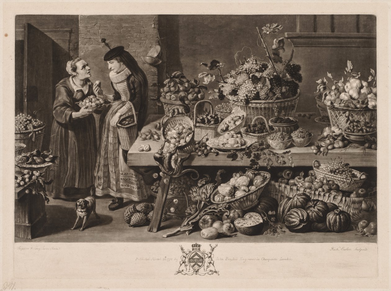 Dört Pazar: Meyve Pazarı, 1775. by Richard Earlom