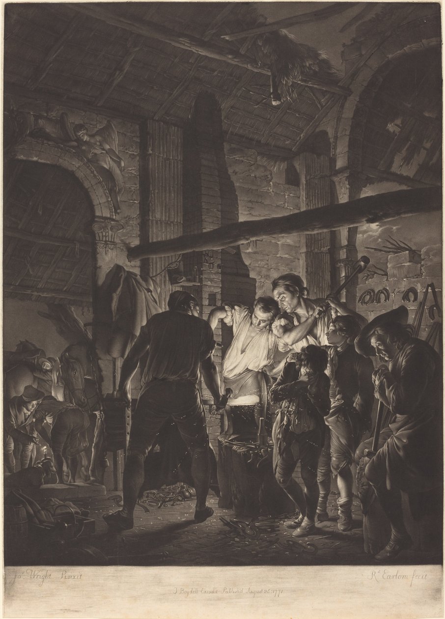 Demirci Dükkanı by Richard Earlom after Joseph Wright