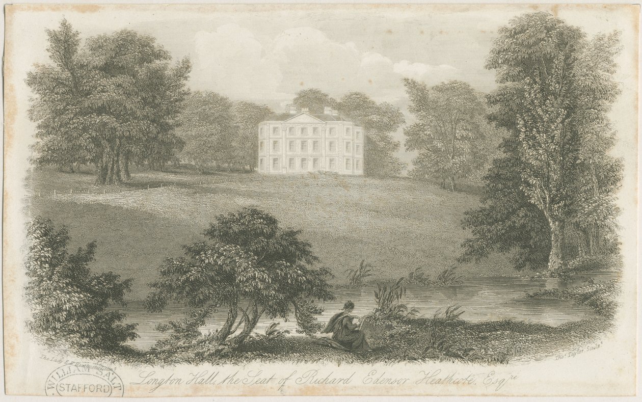 Longton Hall: çelik gravür ve [?19. yüzyılın başları] (baskı) by Richard Edensor Heathcote