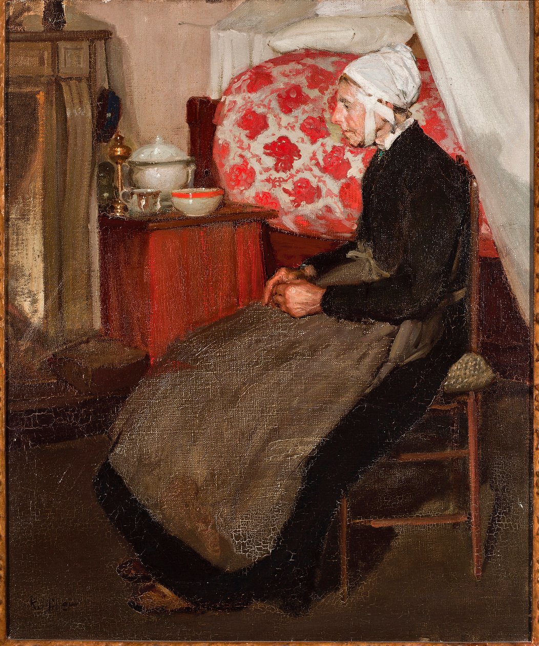 Yaşlı Hollandalı kadın (tuval üzerine yağlı boya by Richard Emil Miller