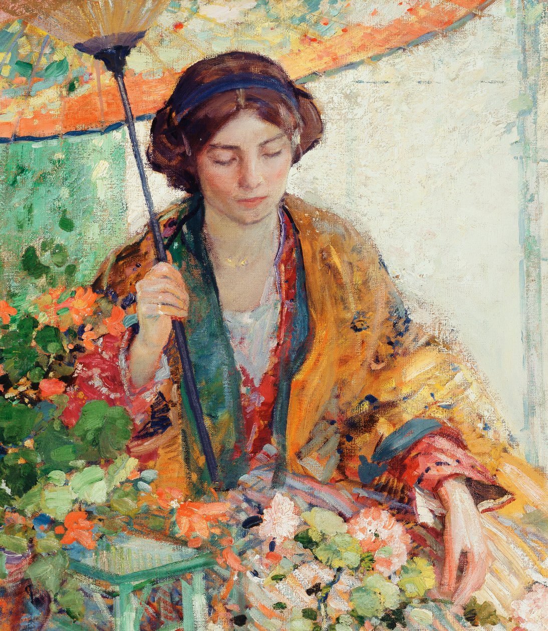 Şemsiyeli kadın by Richard Emil Miller