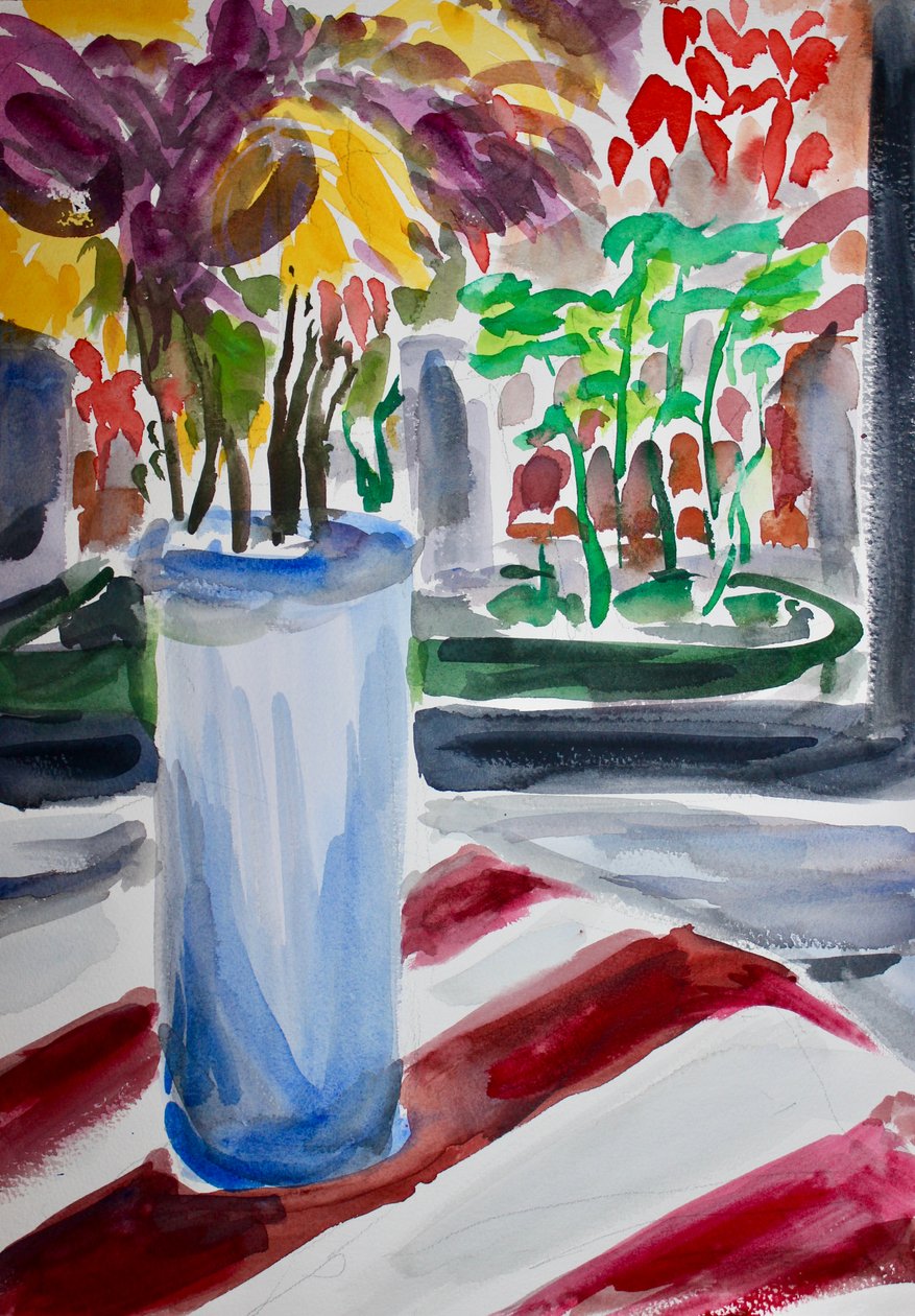 Mavi Vazo ve Pencere Kutusu, 2015 by Richard Fox