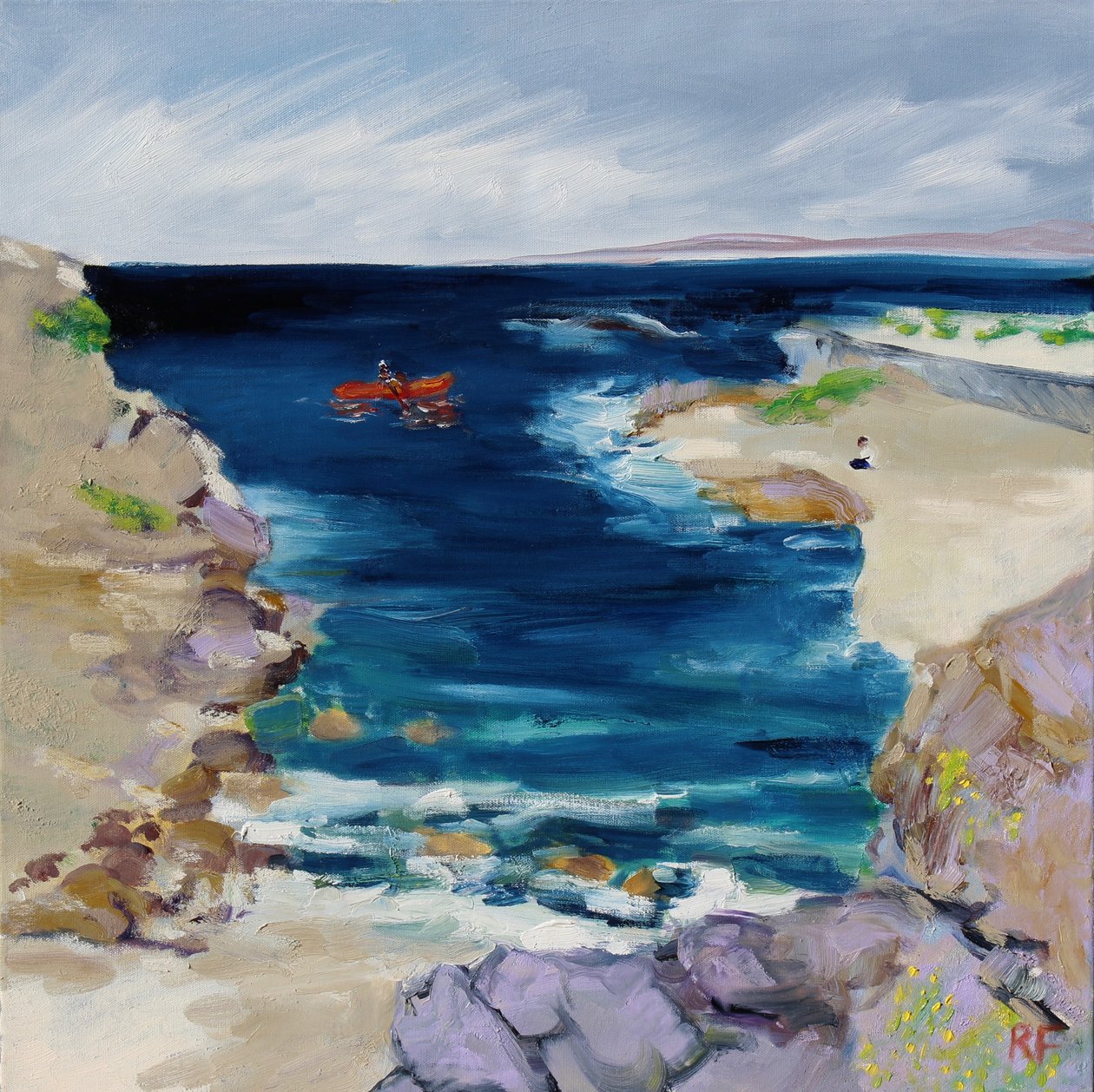 Kayakçı, Monterey Körfezi, 2019 by Richard Fox