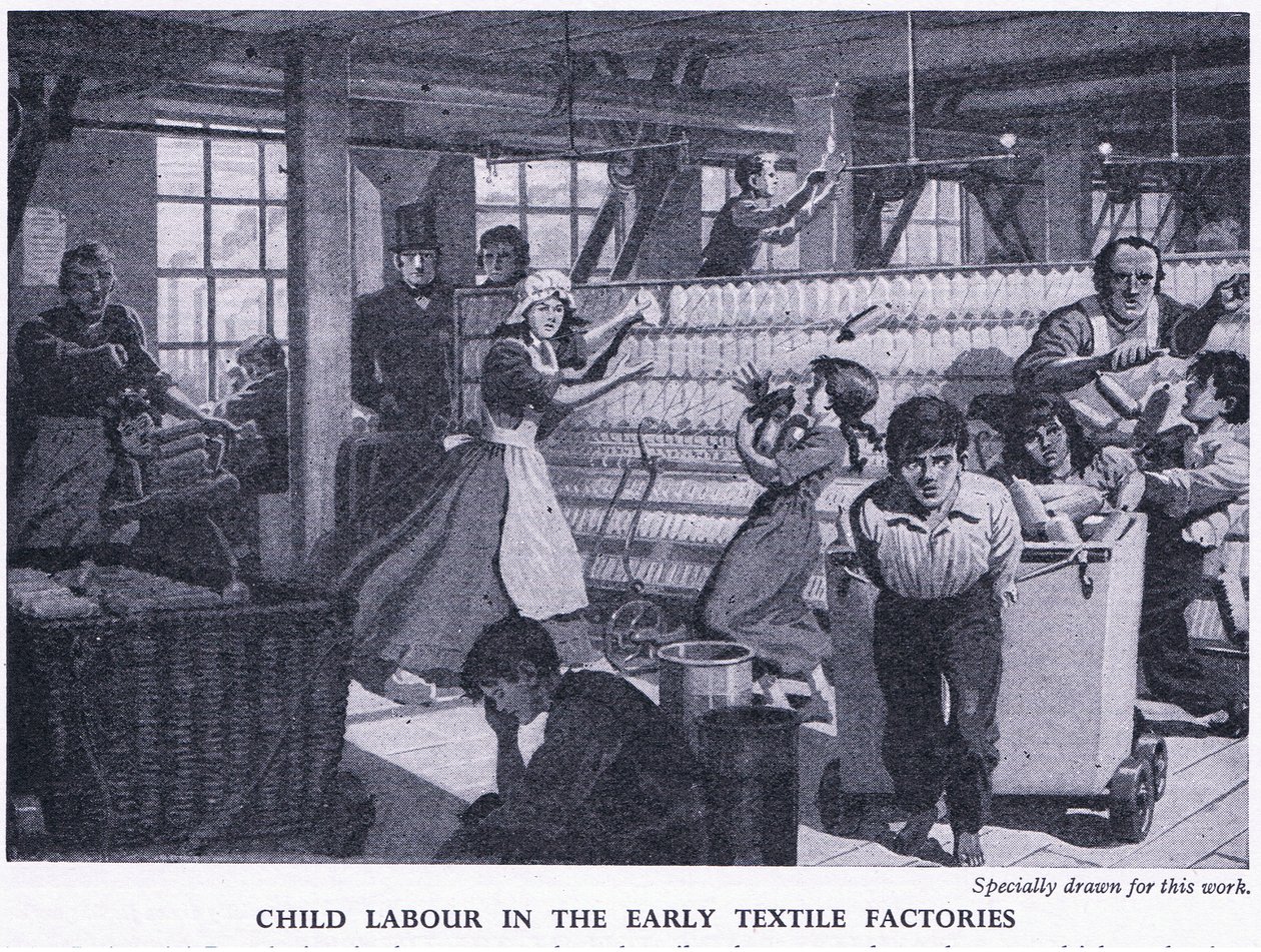İlk tekstil fabrikalarında çocuk işçiliği, 1950 dolayları by Richard Henry Brock