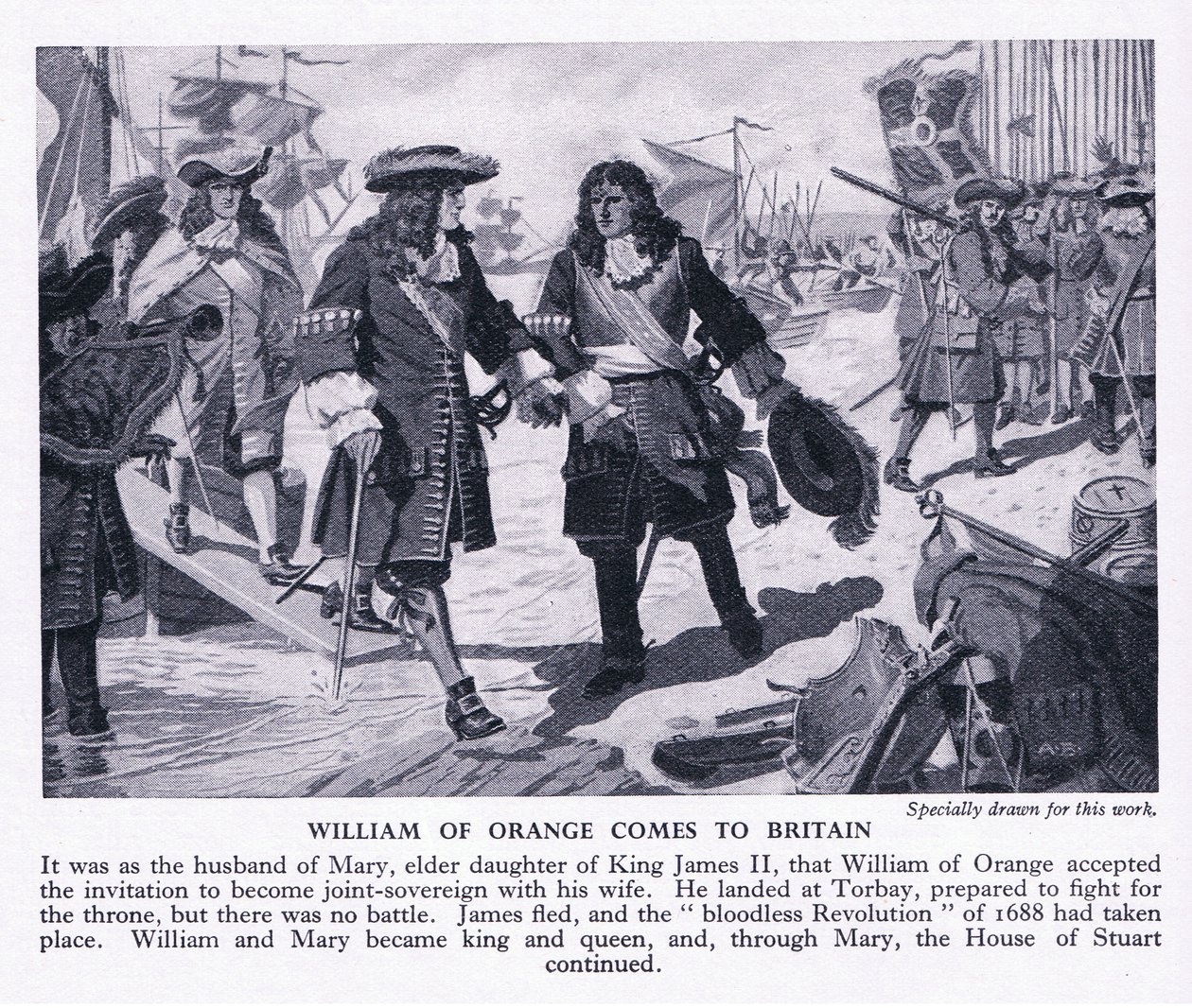 Orange'lı William İngiltere'ye geliyor, 1950 dolayları by Richard Henry Brock