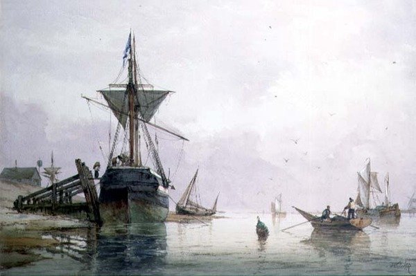 Shoreham (kağıt üzerine sulu boya) by Richard Henry Nibbs