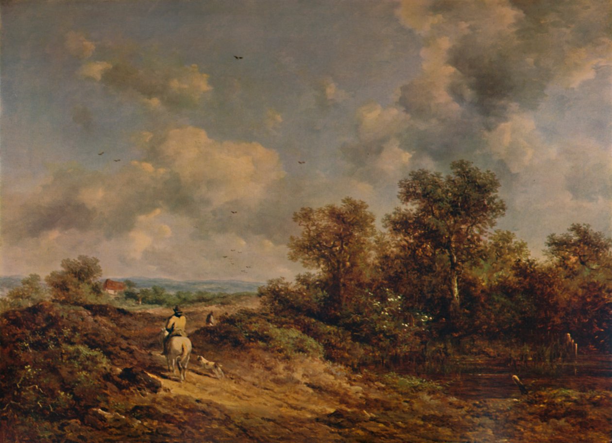 Sevenoaks, Kent, Beyaz Atlı Adamla Yakın Görünüm, 19. Yüzyıl, 1935 by Richard Hilder