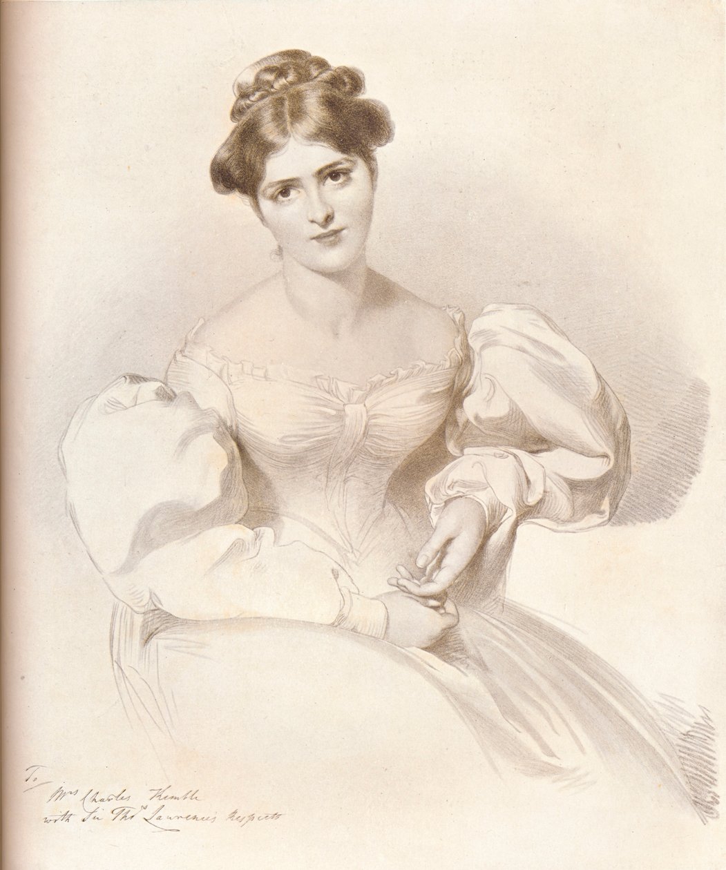 Frances Anne Fanny Kemble, 1809-1893, İngiliz aktris, c1829, 1909 by Richard James Lane