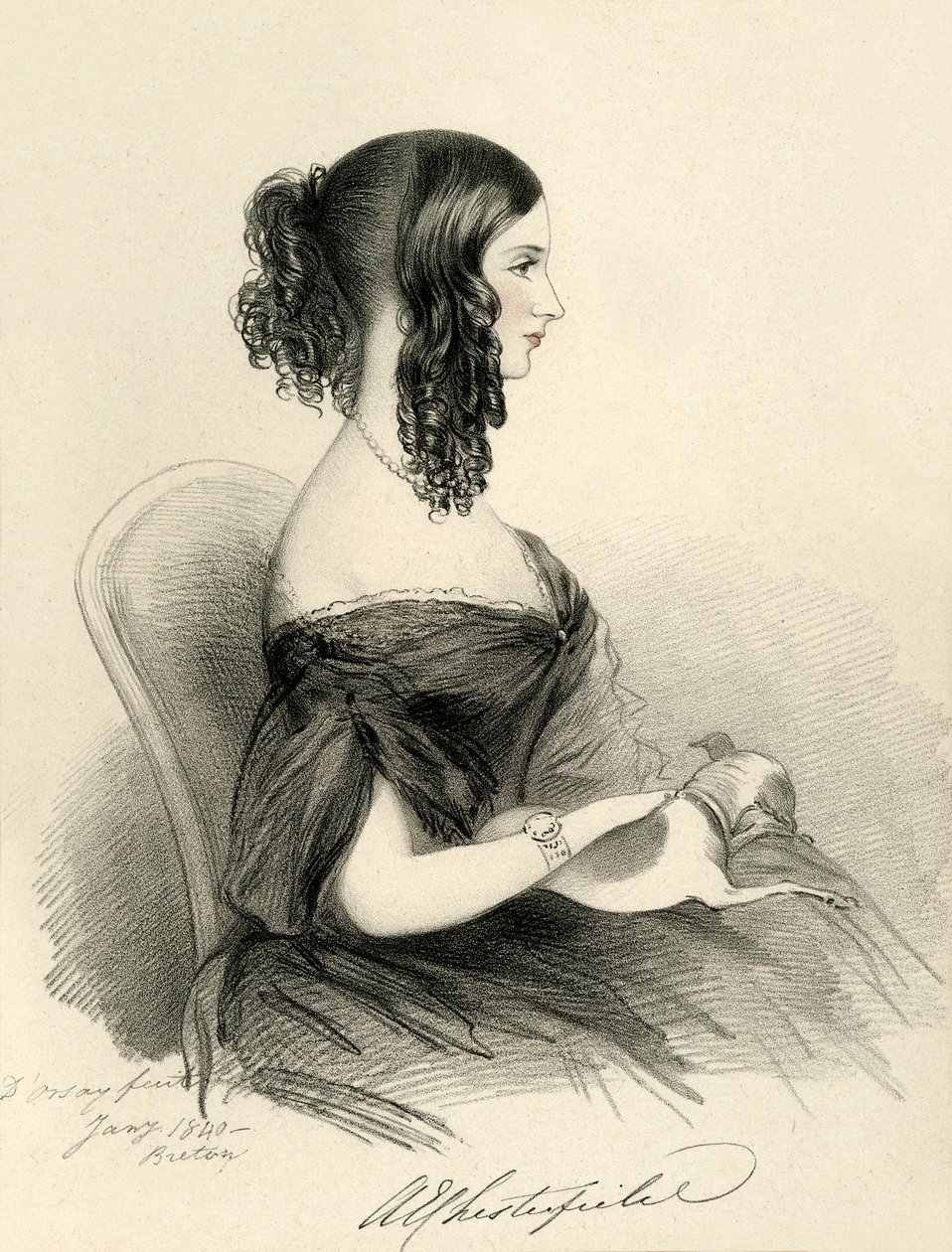 Chesterfield Kontesi, 1833. by Richard James Lane