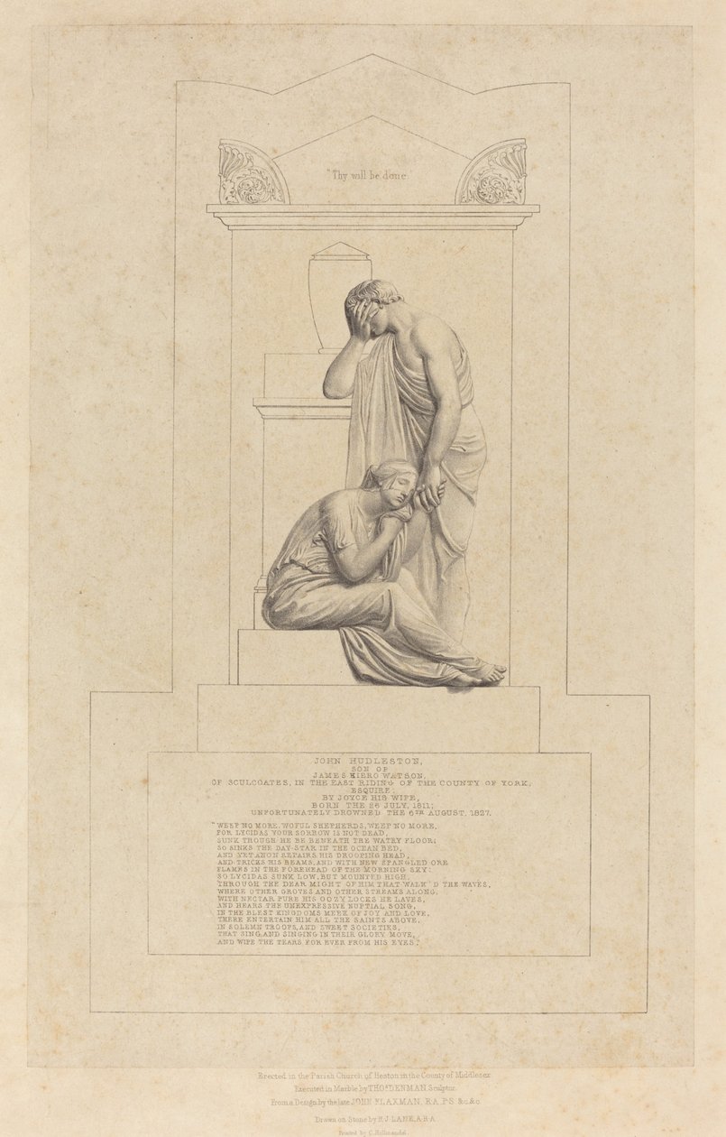 John Hudleston Anıtı by Richard James Lane after John Flaxman