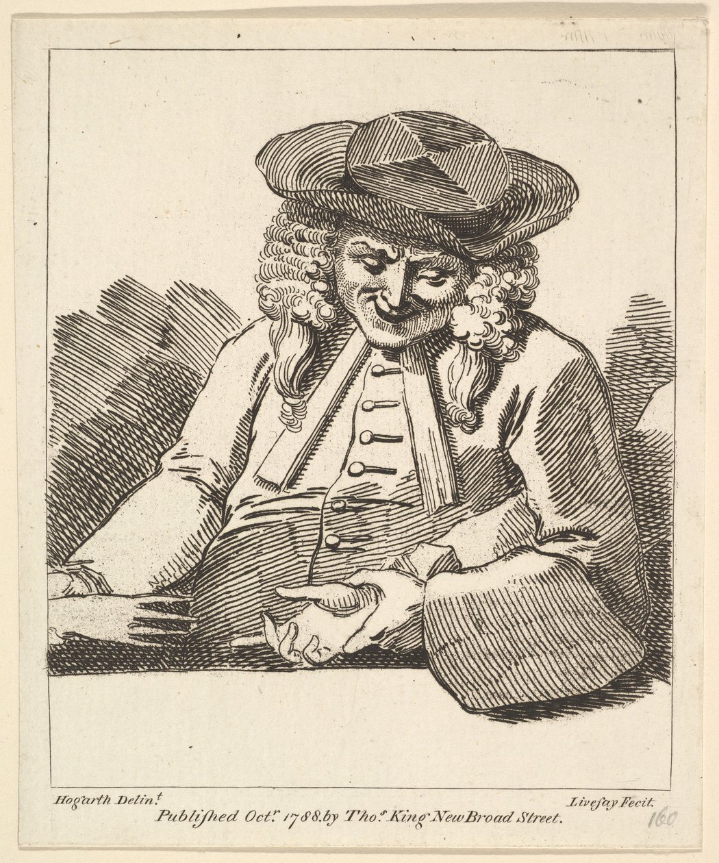 İki Kişinin Ellerini Birleştiren Bir Papaz, Ekim 1788. by Richard Livesay