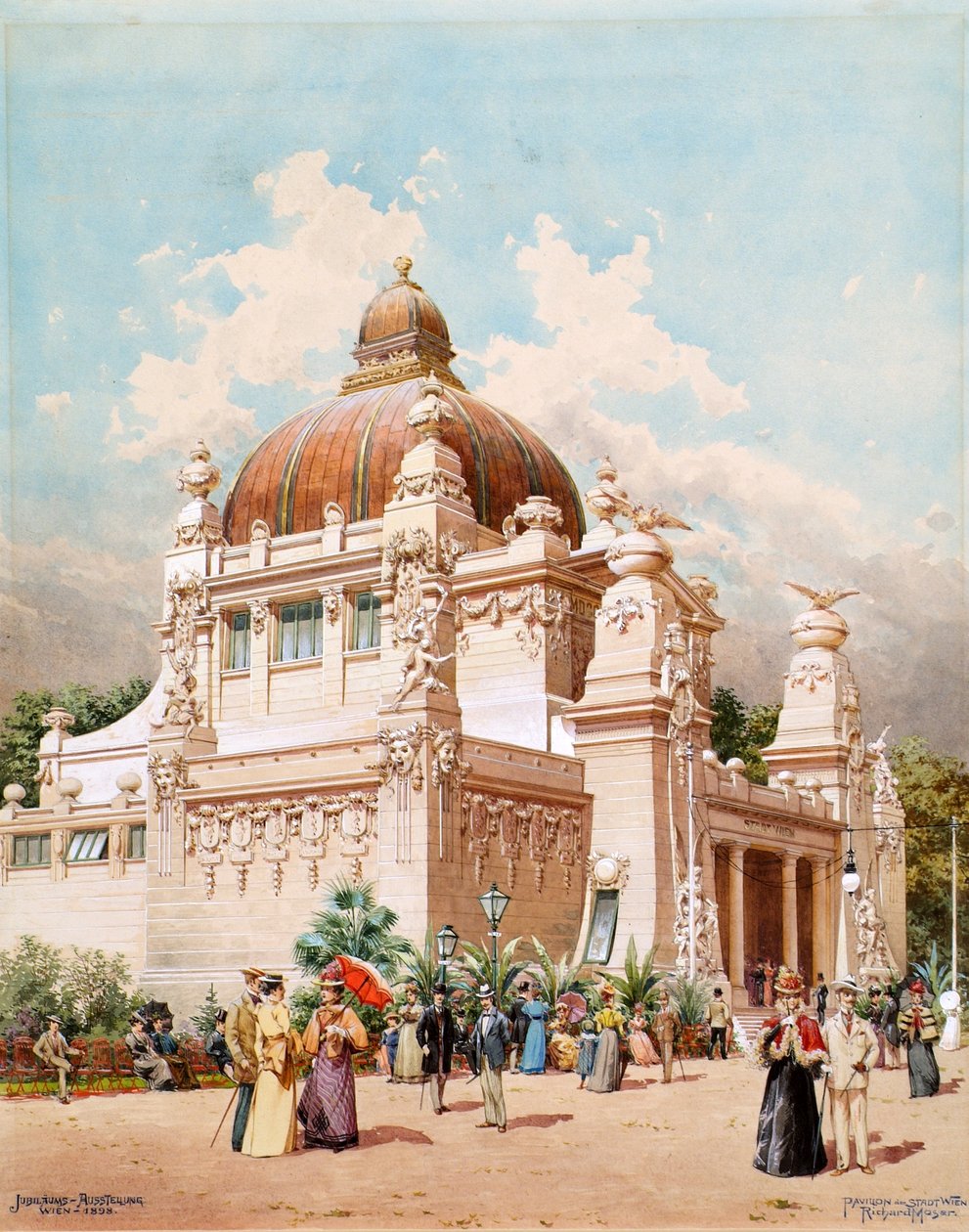 Viyana Jübile Sergisi 1898: Viyana Şehri Pavyonu by Richard Moser