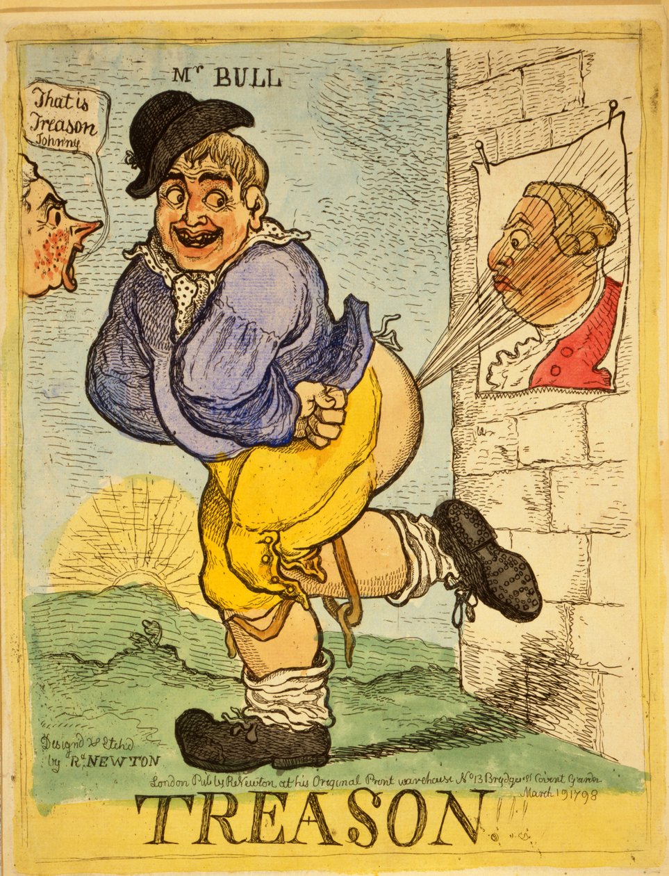 İhanet, 1798 (el boyaması gravür) by Richard Newton