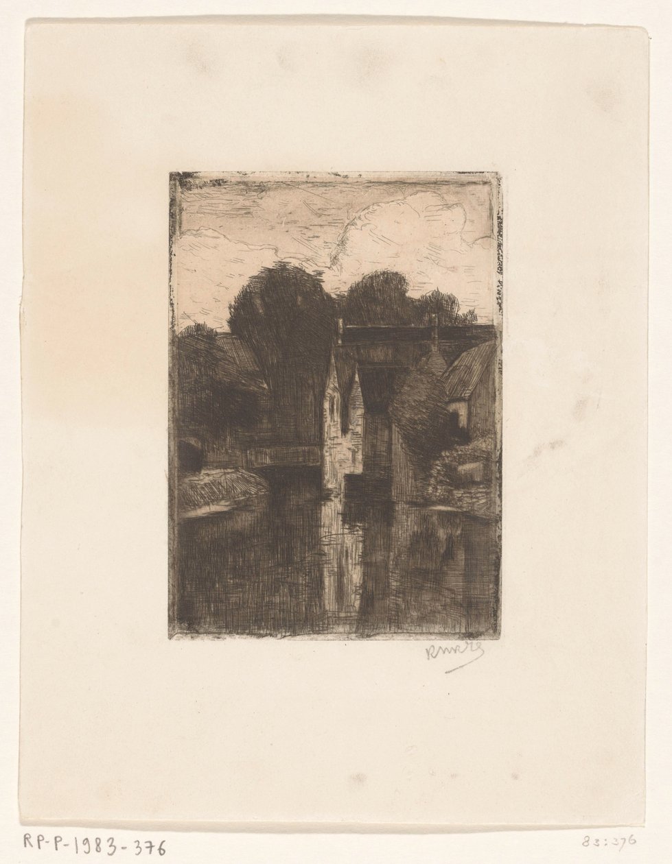 Su üzerinde evler by Richard Nicolaüs Roland Holst (signed by artist)