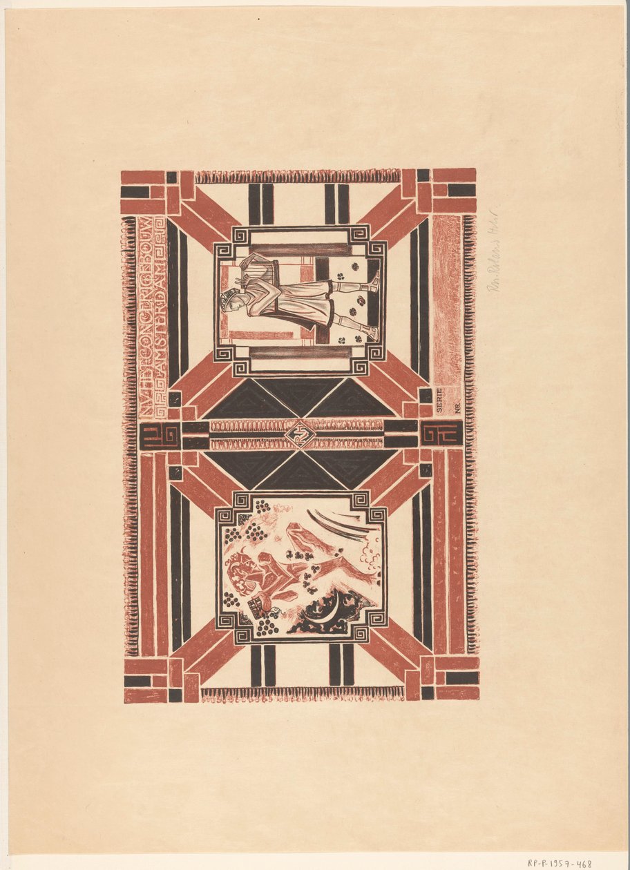 Concertgebouw Amsterdam Programı için kapak tasarımı by Richard Nicolaüs Roland Holst (signed by artist)