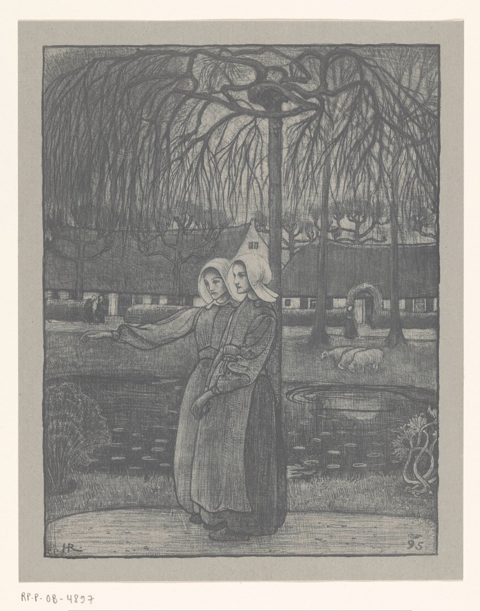 Bir su birikintisi, kahya kızlar by Richard Nicolaüs Roland Holst