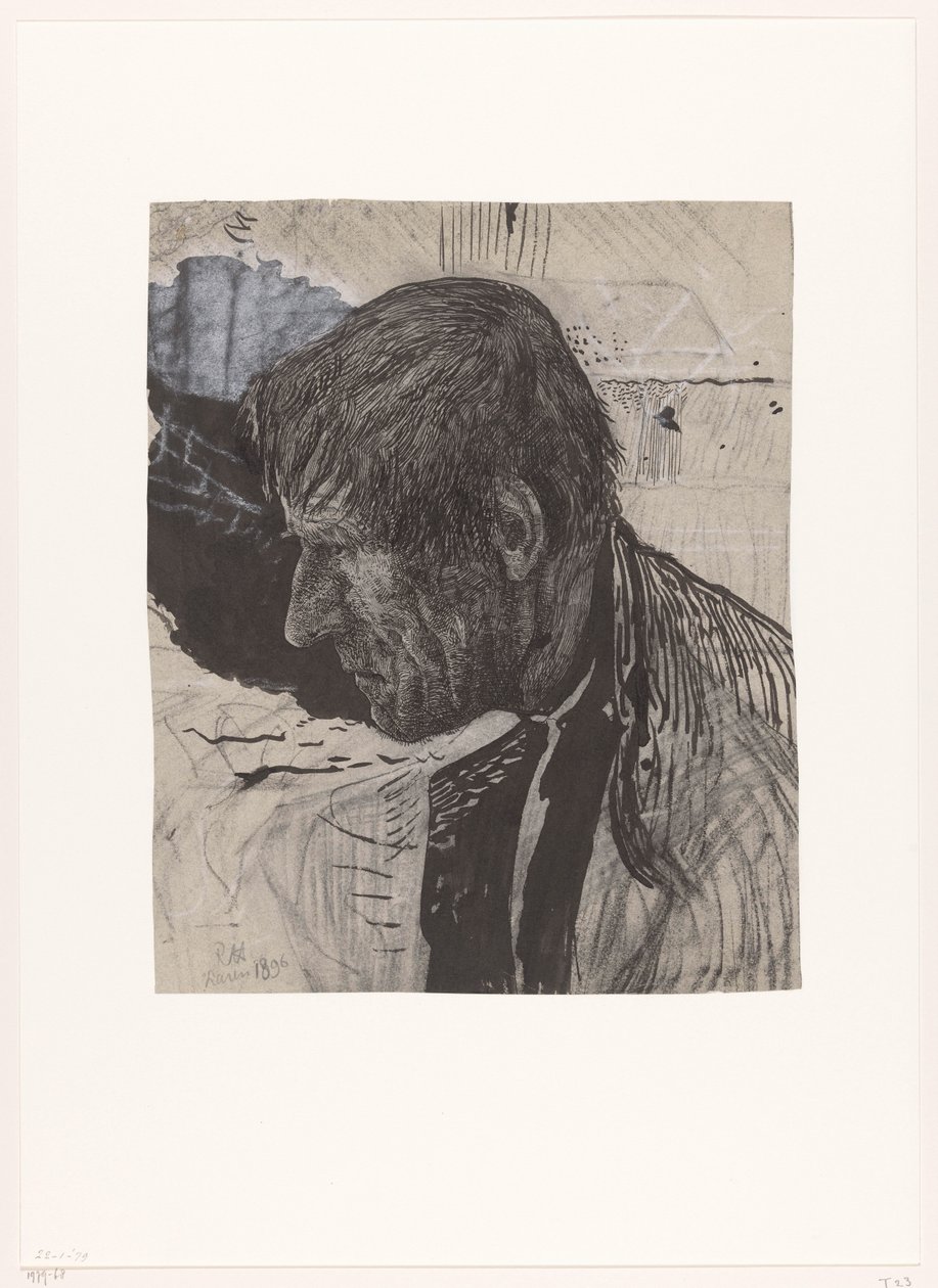 Yandan bir adamın başı by Richard Nicolaüs Roland Holst