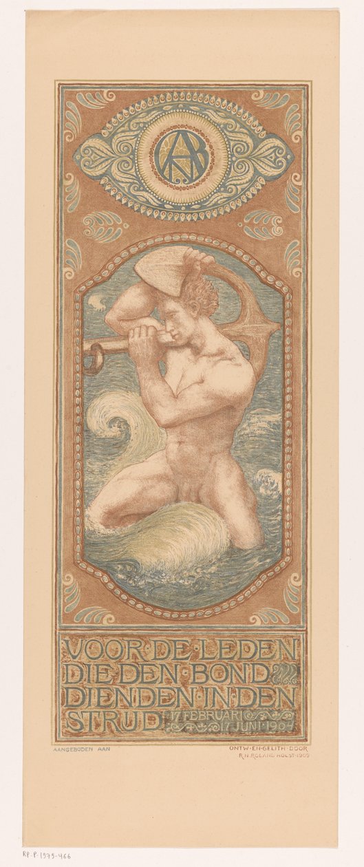 Omuzlarında çapa taşıyan adam by Richard Nicolaüs Roland Holst