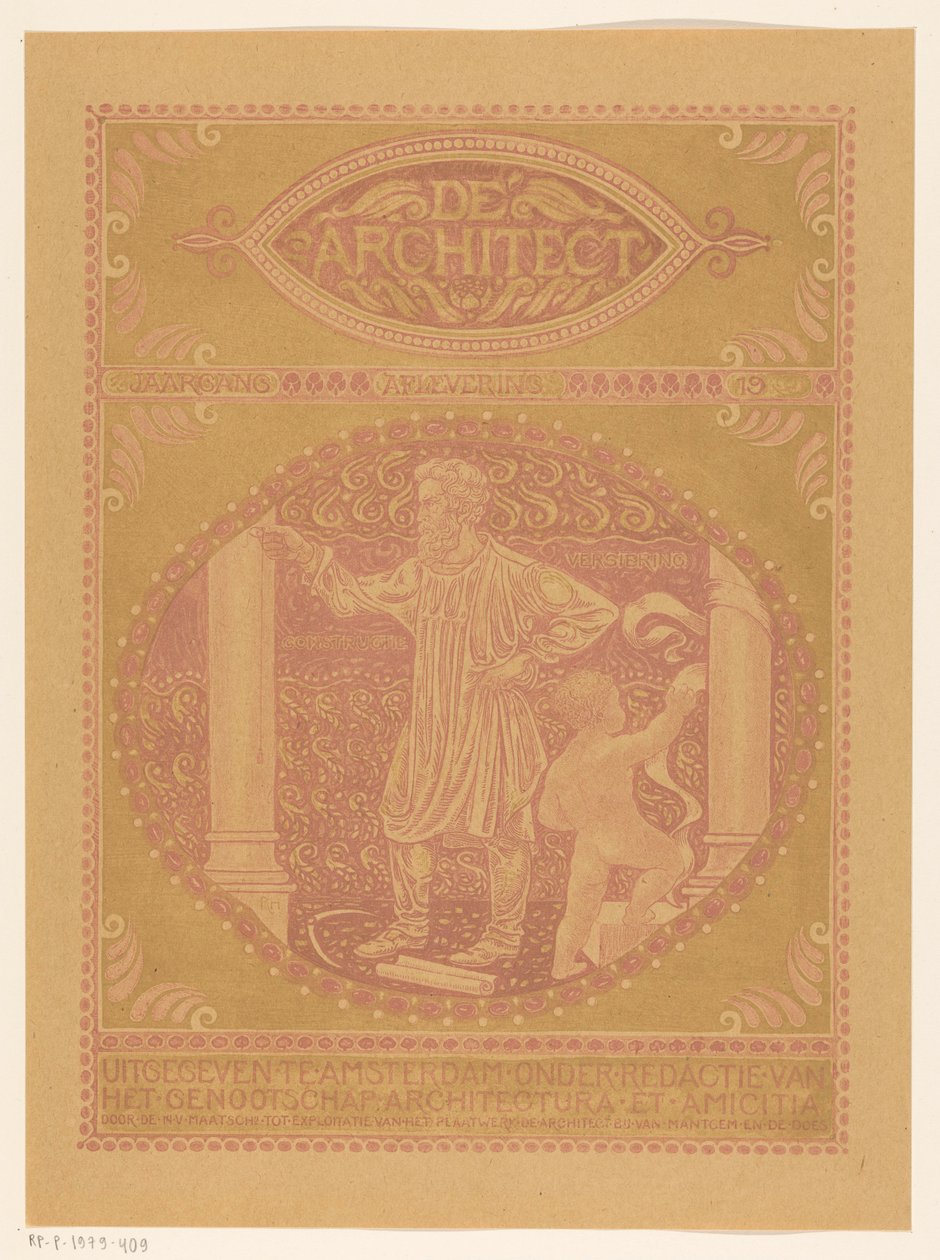 Kapak tasarımı: De Architect, 1911 by Richard Nicolaüs Roland Holst