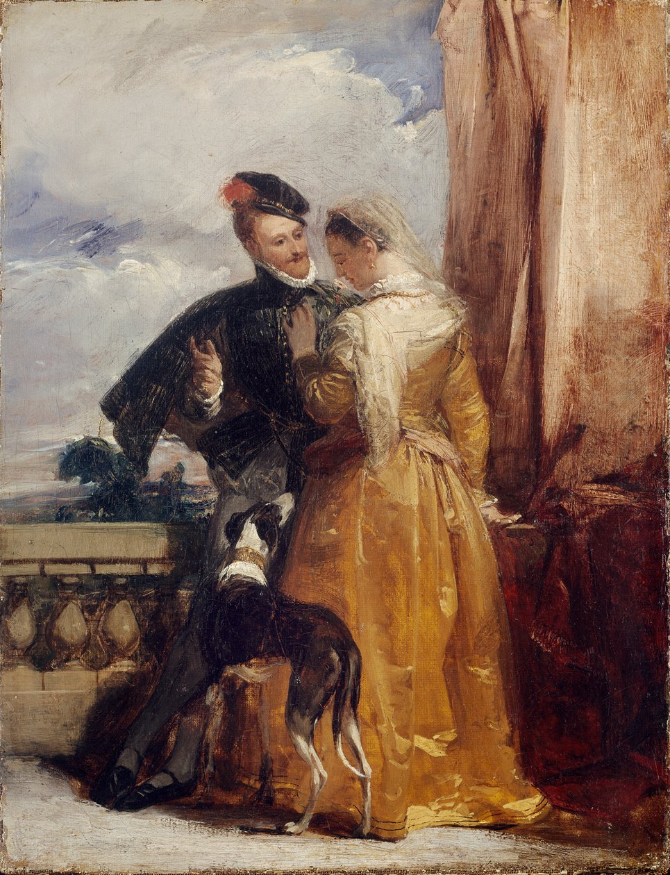 Amy Robsart ve Leicester Kontu, c1827 by Richard Parkes Bonington