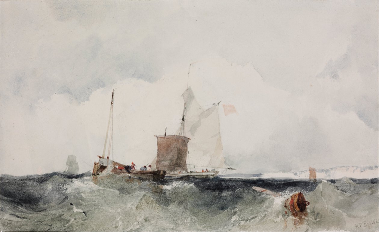 İngiliz Sahilinde by Richard Parkes Bonington