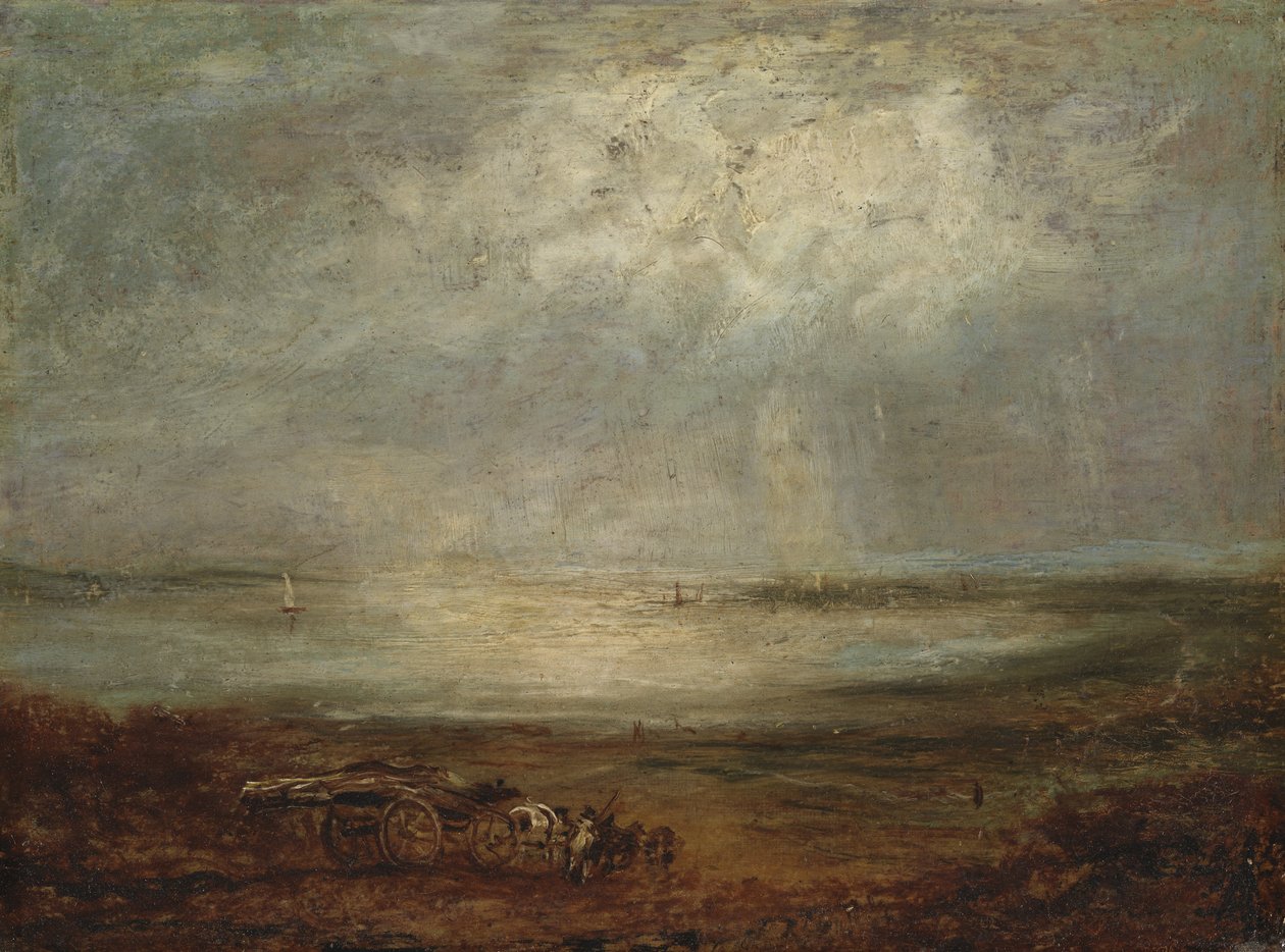 Arabalı ve Atlı Sahil Manzarası, 1825 by Richard Parkes Bonington