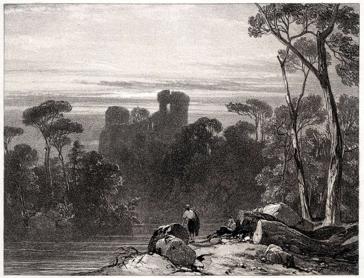 Bothwell Kalesi, 1826. by Richard Parkes Bonington