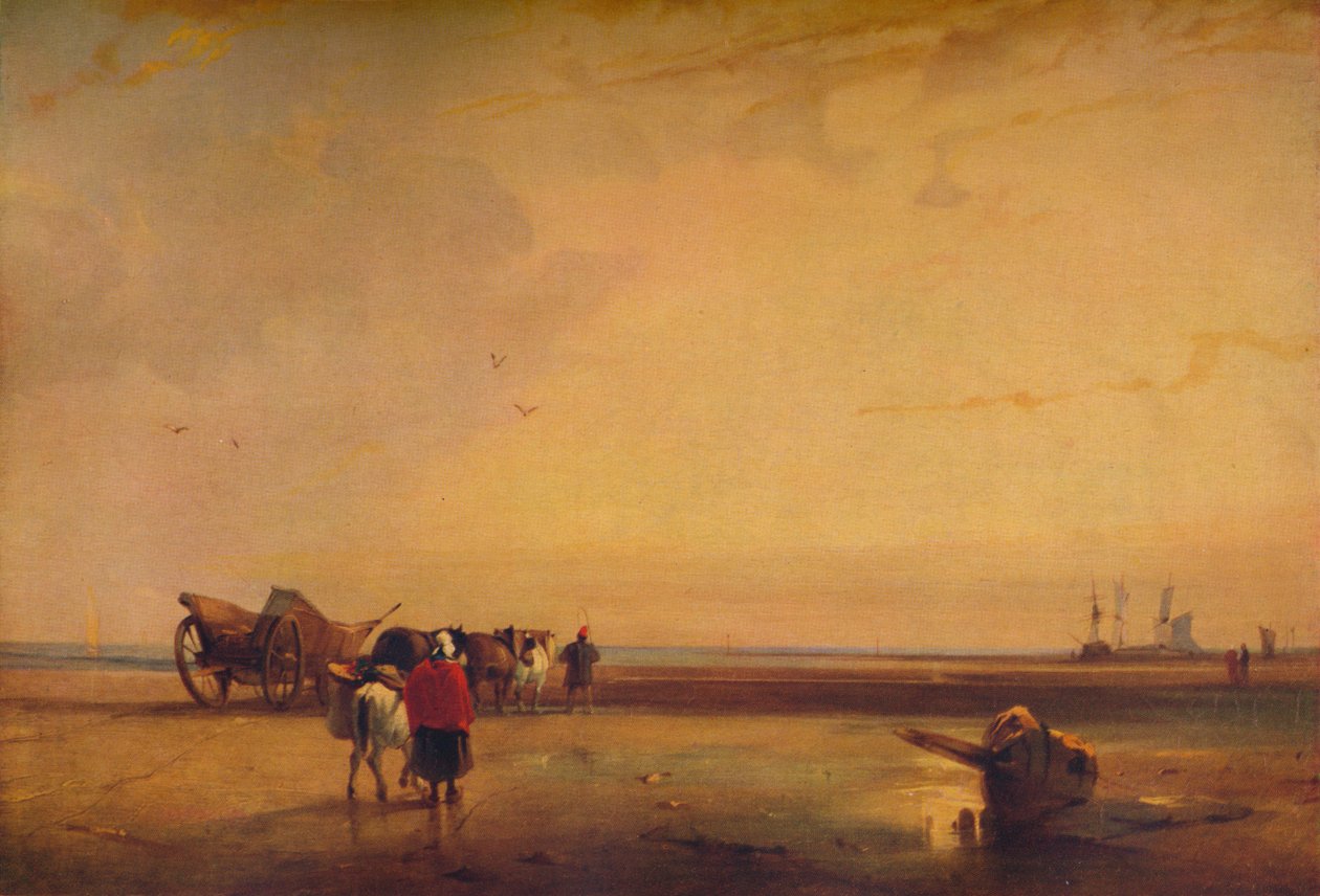 Boulogne Kumları, 1827 by Richard Parkes Bonington