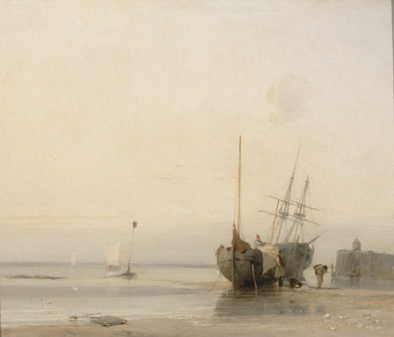 Calais İskelesi, Fransa by Richard Parkes Bonington