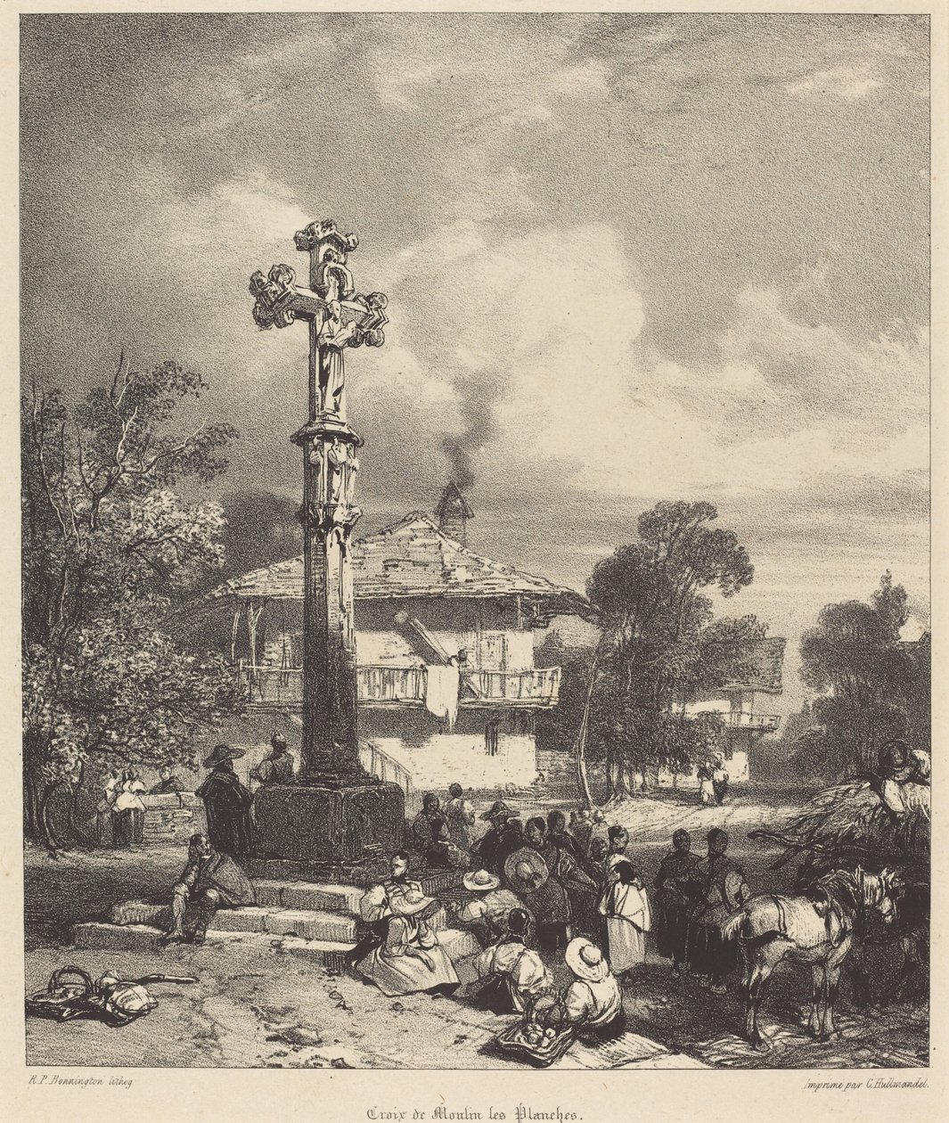 Moulin-les-Planches Haçı by Richard Parkes Bonington