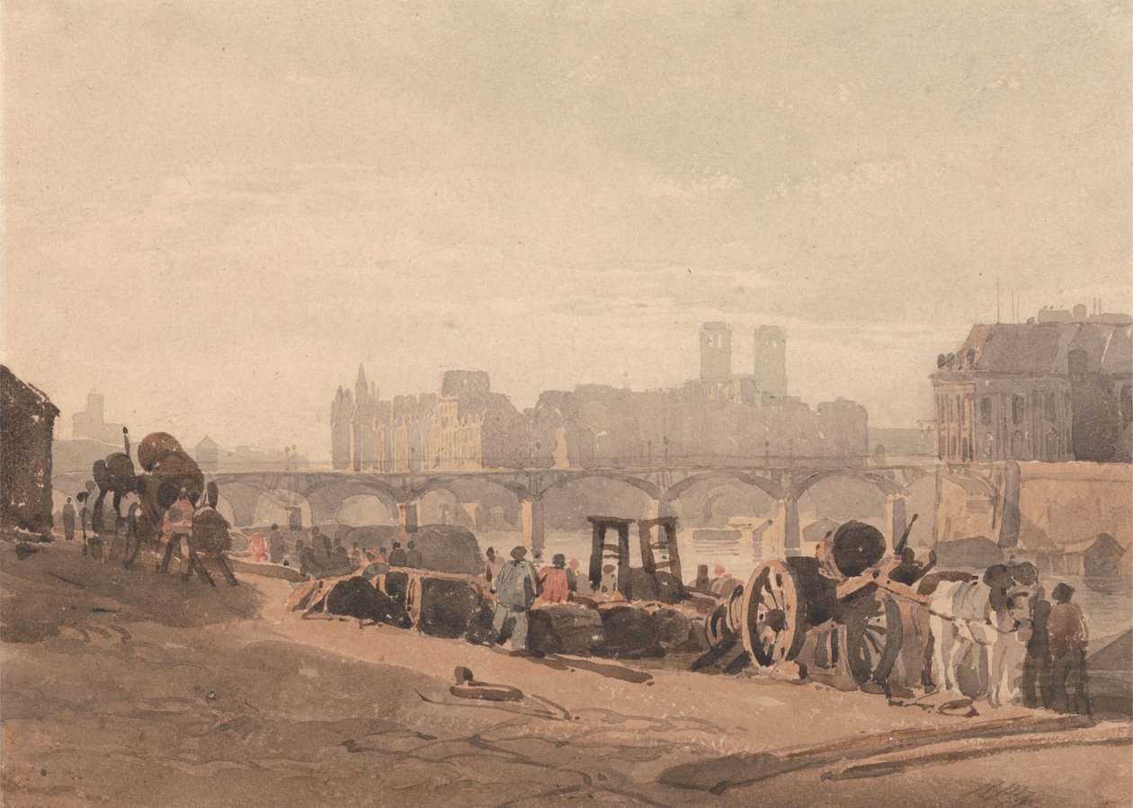 Ile de la Cite by Richard Parkes Bonington