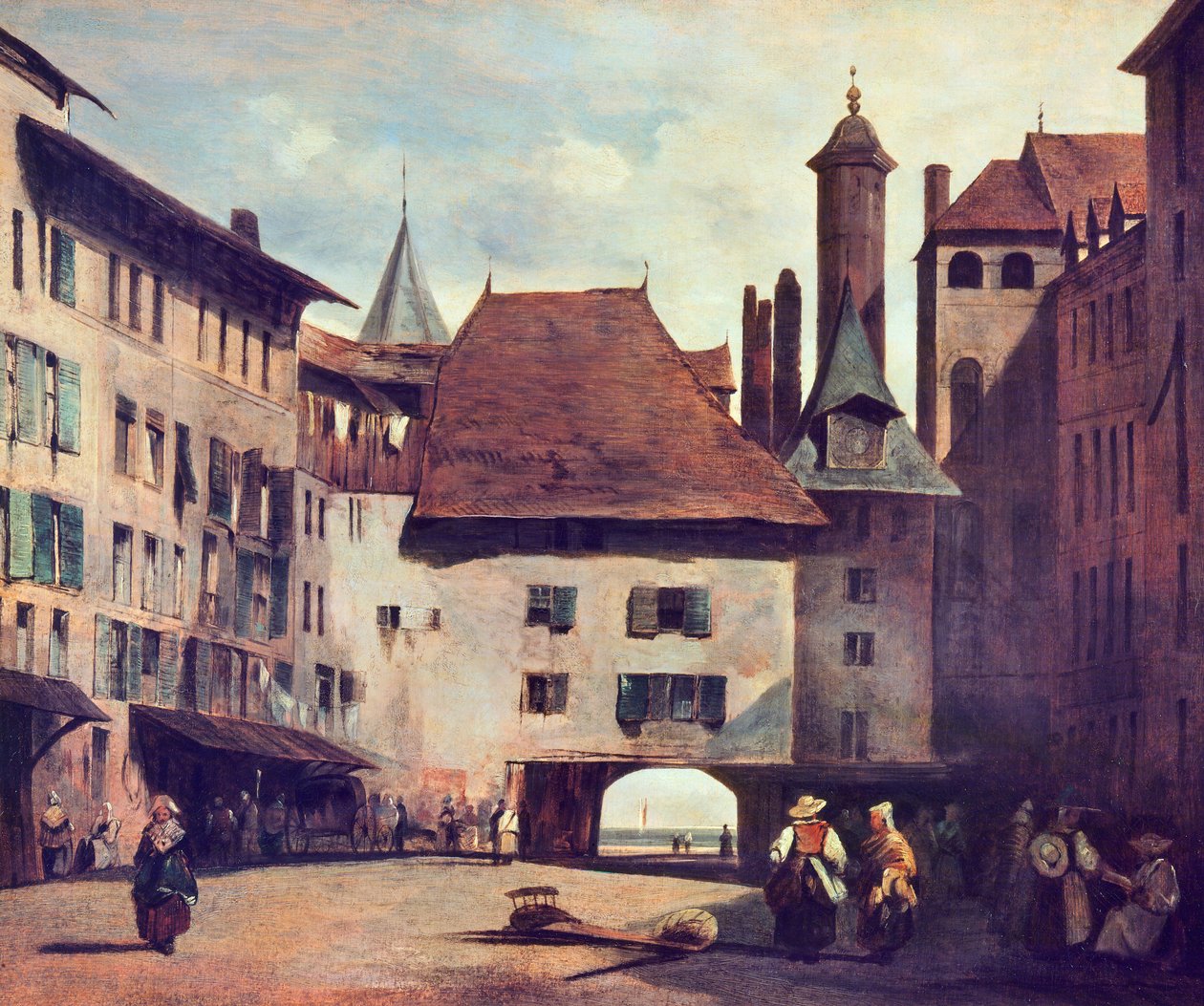 Place du Molard, c.1830 by Richard Parkes Bonington
