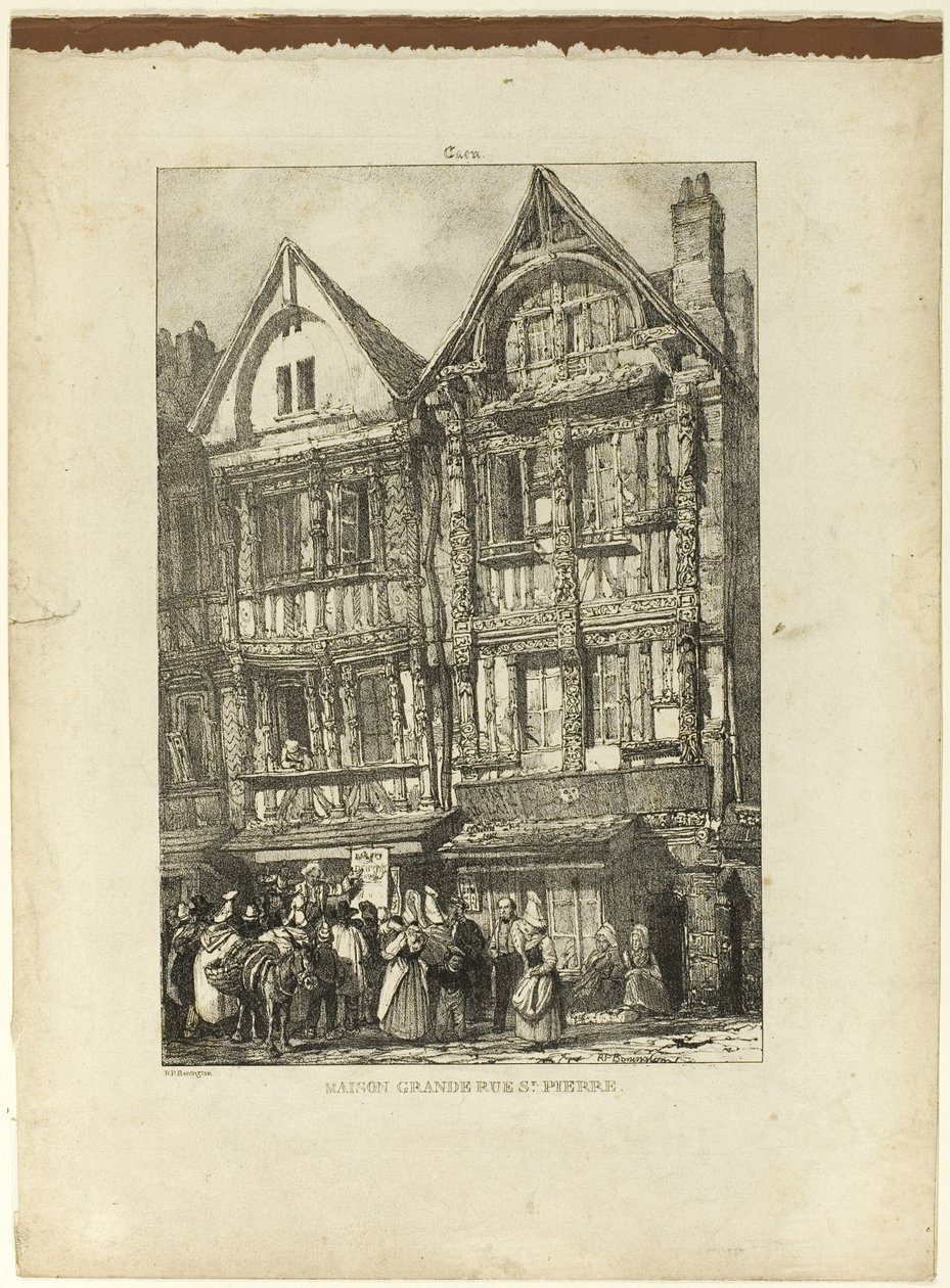 Büyük Ev, Rue St. Pierre by Richard Parkes Bonington