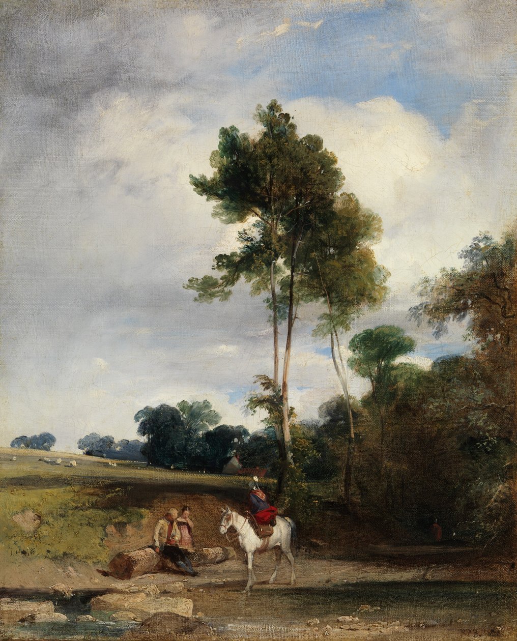 Yol Kenarında Durma, 1826. by Richard Parkes Bonington