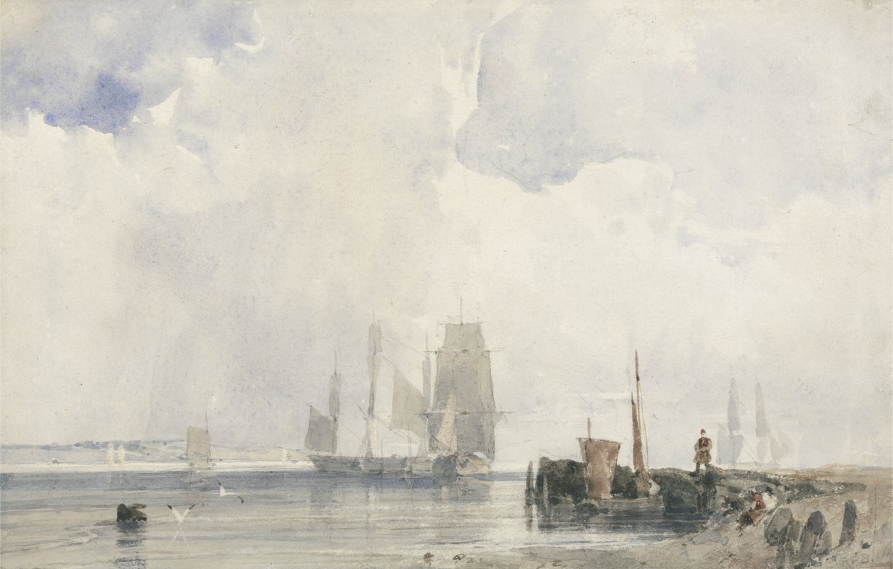 Haliçte Nakliye (kağıt üzerinde grafit üzerinde w/c) by Richard Parkes Bonington